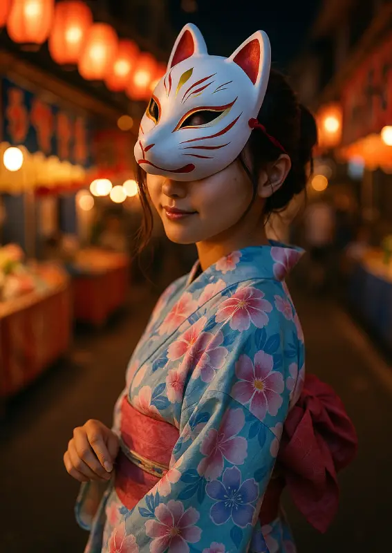 masque japonais kitsune