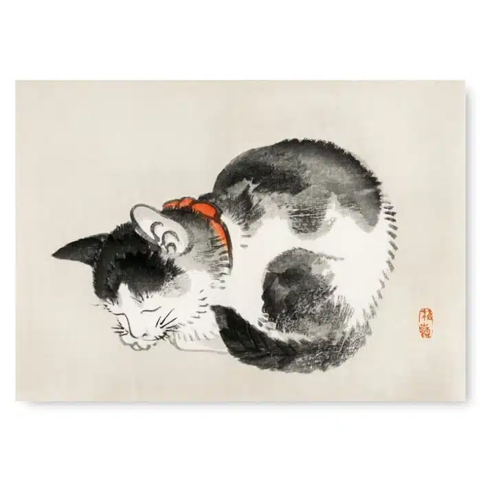 Peinture Tableau Japonais Chat Japonais