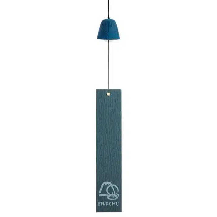 Carillon japonais fūrin Iwachu bleu en fonte 4,5 cm – Image 2
