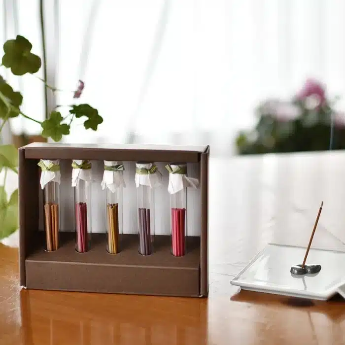 Coffret cadeau d’encens japonais aux senteurs de thé – Image 3