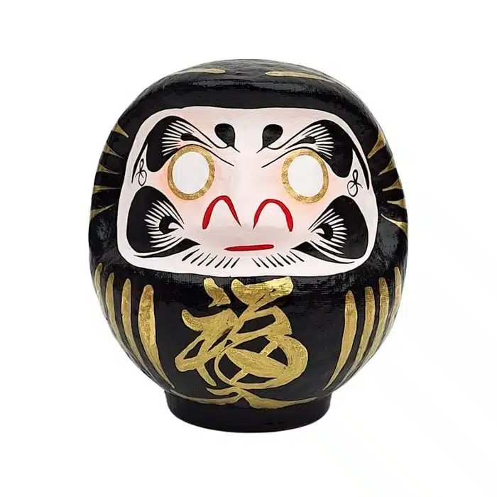 Daruma Japonais Noir 9 à 15 cm