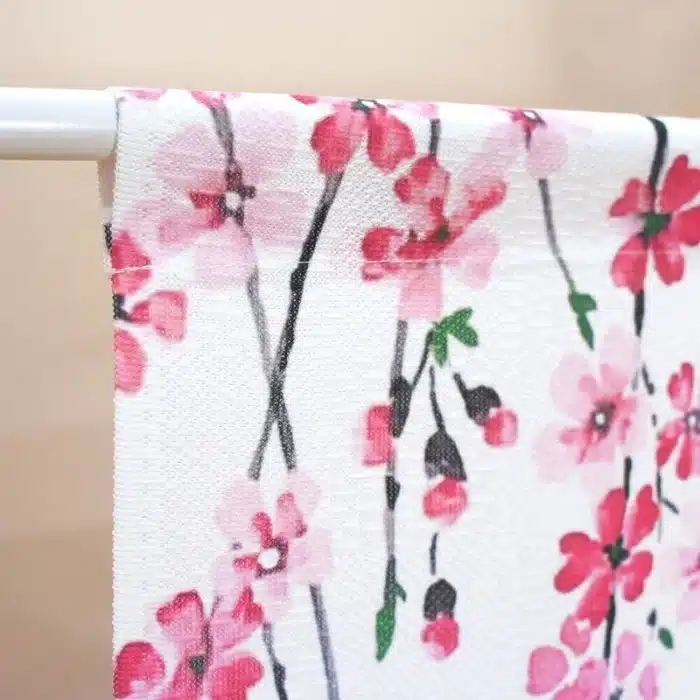Noren Rideau Japonais Mont Fuji et fleurs de cerisier 85 × 150 cm – Image 4