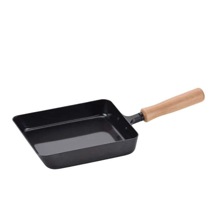 Poêle japonaise à tamagoyaki en fer 14 × 18 cm – Image 2